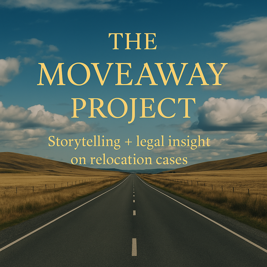 Open roadrepresenting a long-distance California child custody move-away case.